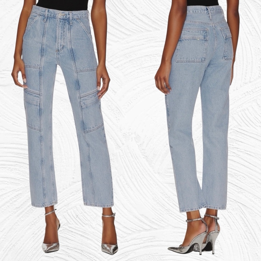 Agolde Cooper Cargo Jeans in Rank 24 (26X27.5) Light wash Sustainable